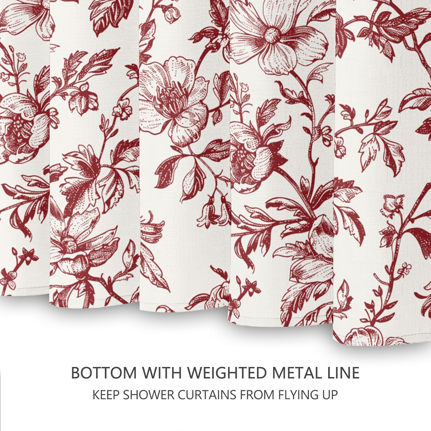 Custom Printed Bath Curtain — custom printed polyester bath curtain detail view