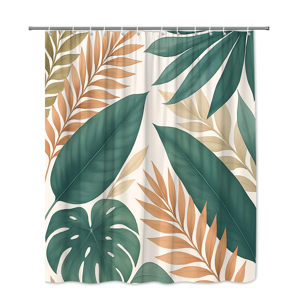 Custom Printed Bath Curtain — custom printed polyester bath curtain detail view