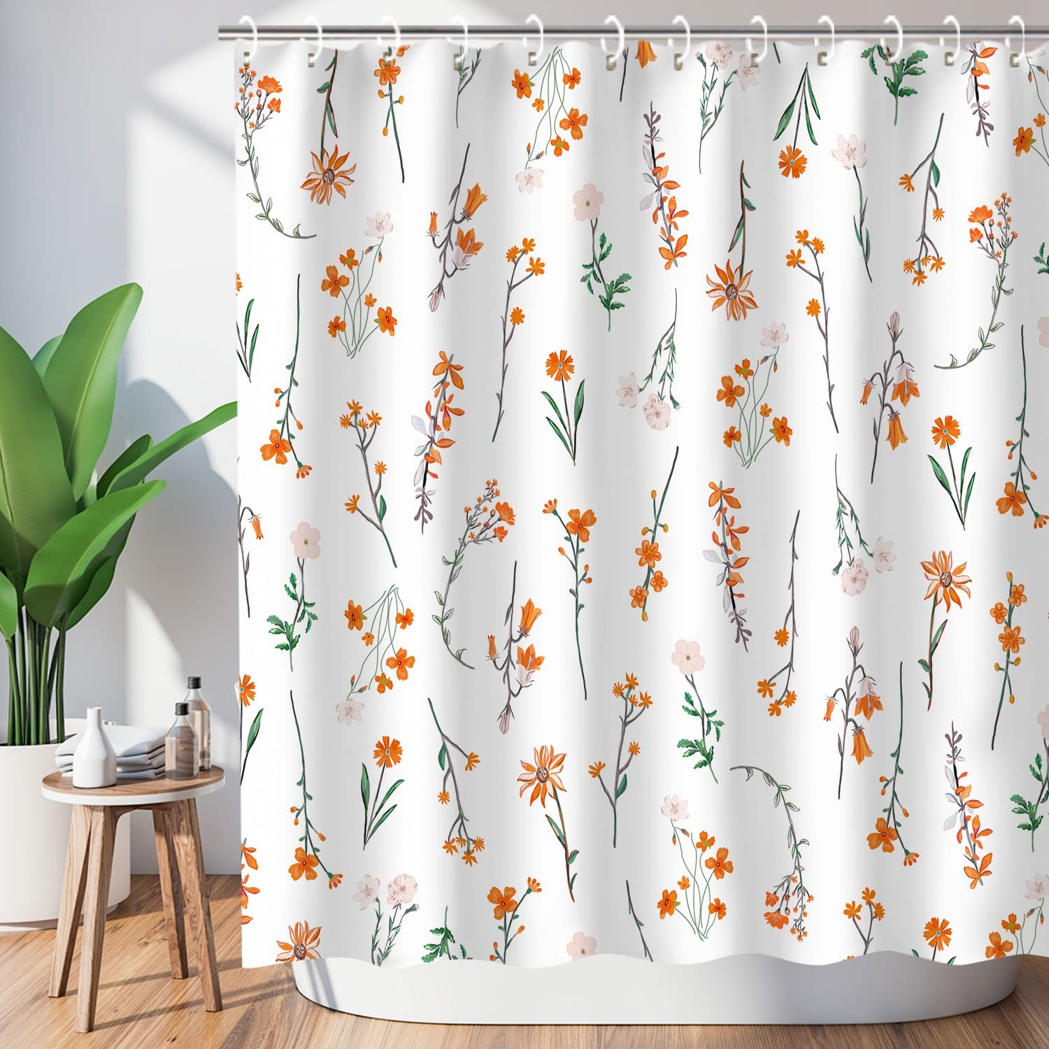 Custom Printed Bath Curtain — custom printed polyester bath curtain