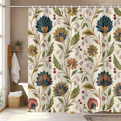 Custom Printed Bath Curtain — custom printed polyester bath curtain detail view