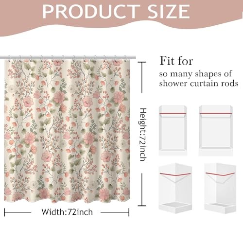Custom Printed Bath Curtain — custom printed polyester bath curtain detail view
