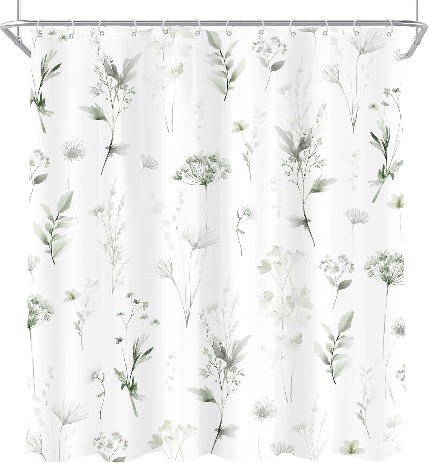 Custom Printed Bath Curtain — custom printed polyester bath curtain detail view