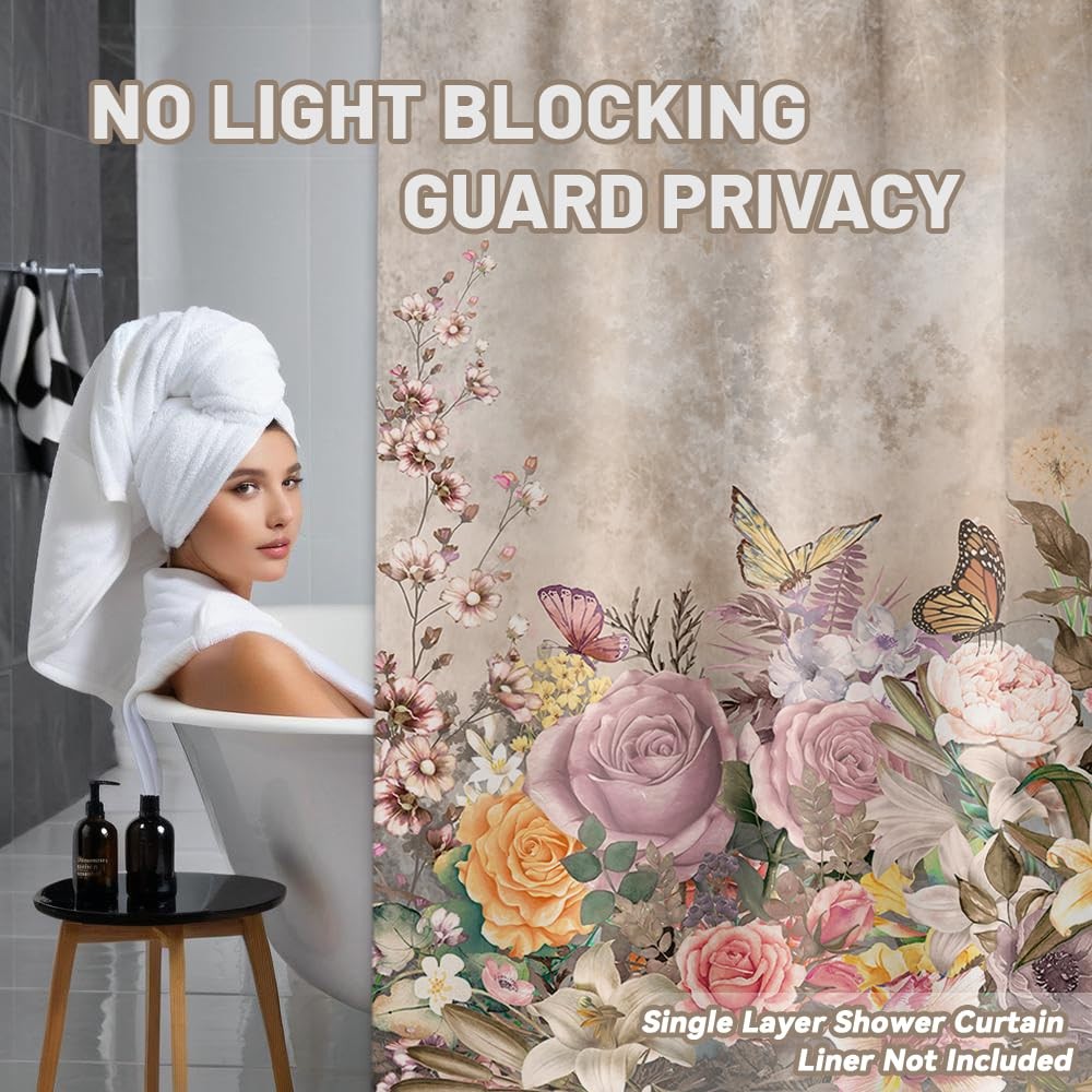 Custom Printed Bath Curtain — custom printed polyester bath curtain detail view