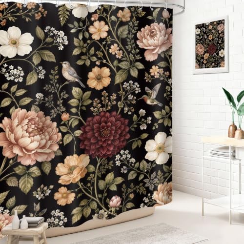 Custom Printed Bath Curtain — custom printed polyester bath curtain detail view