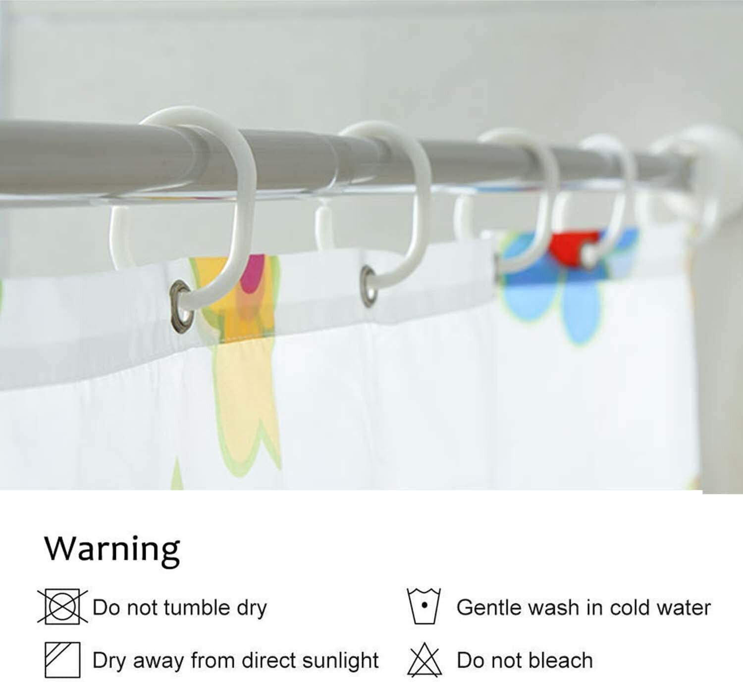 Custom Printed Bath Curtain — custom printed polyester bath curtain detail view
