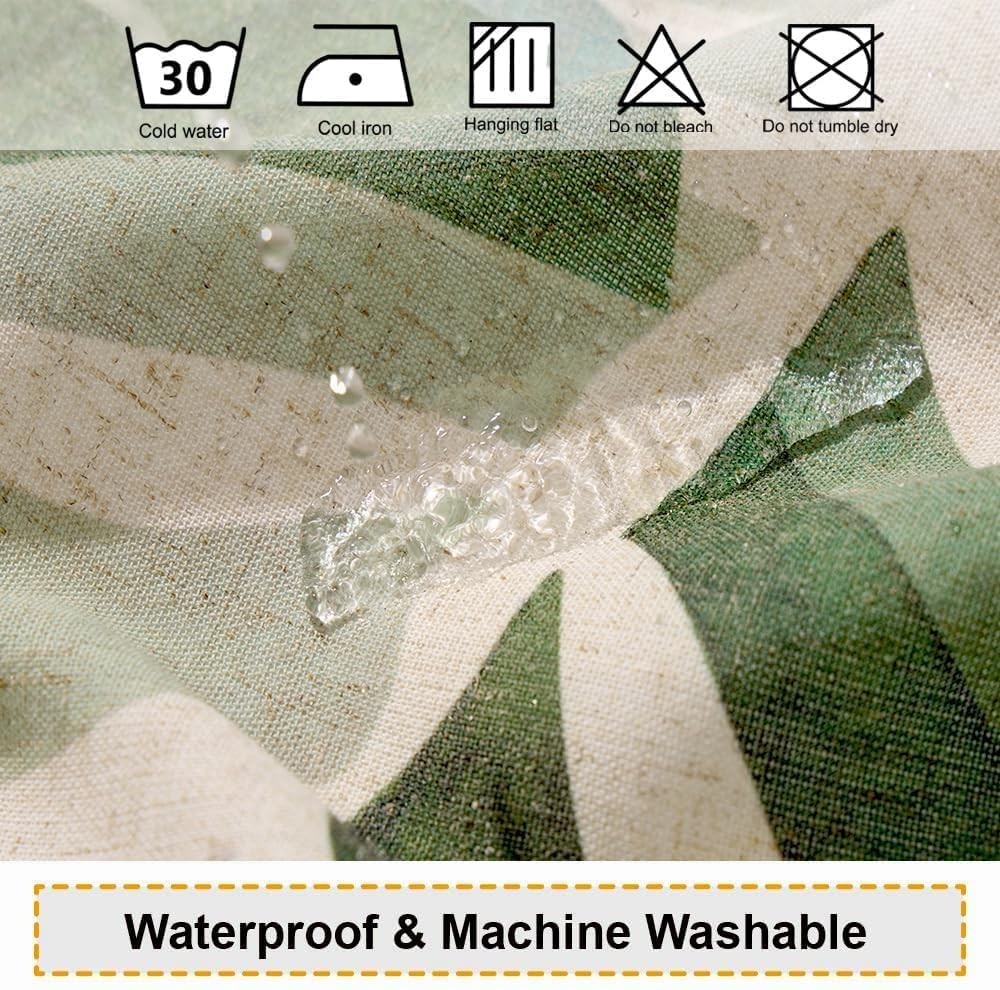 Custom Printed Bath Curtain — custom printed polyester bath curtain detail view