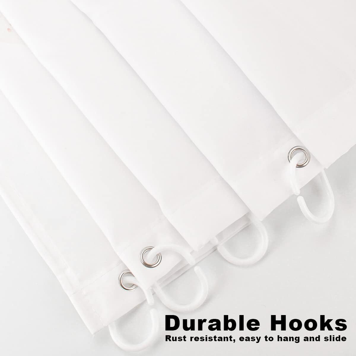 Custom Printed Bath Curtain — custom printed polyester bath curtain detail view