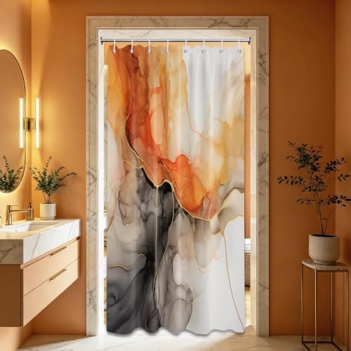 Custom Printed Bath Curtain — custom printed polyester bath curtain detail view