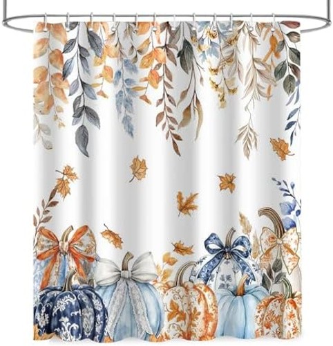 Custom Printed Bath Curtain — custom printed polyester bath curtain detail view