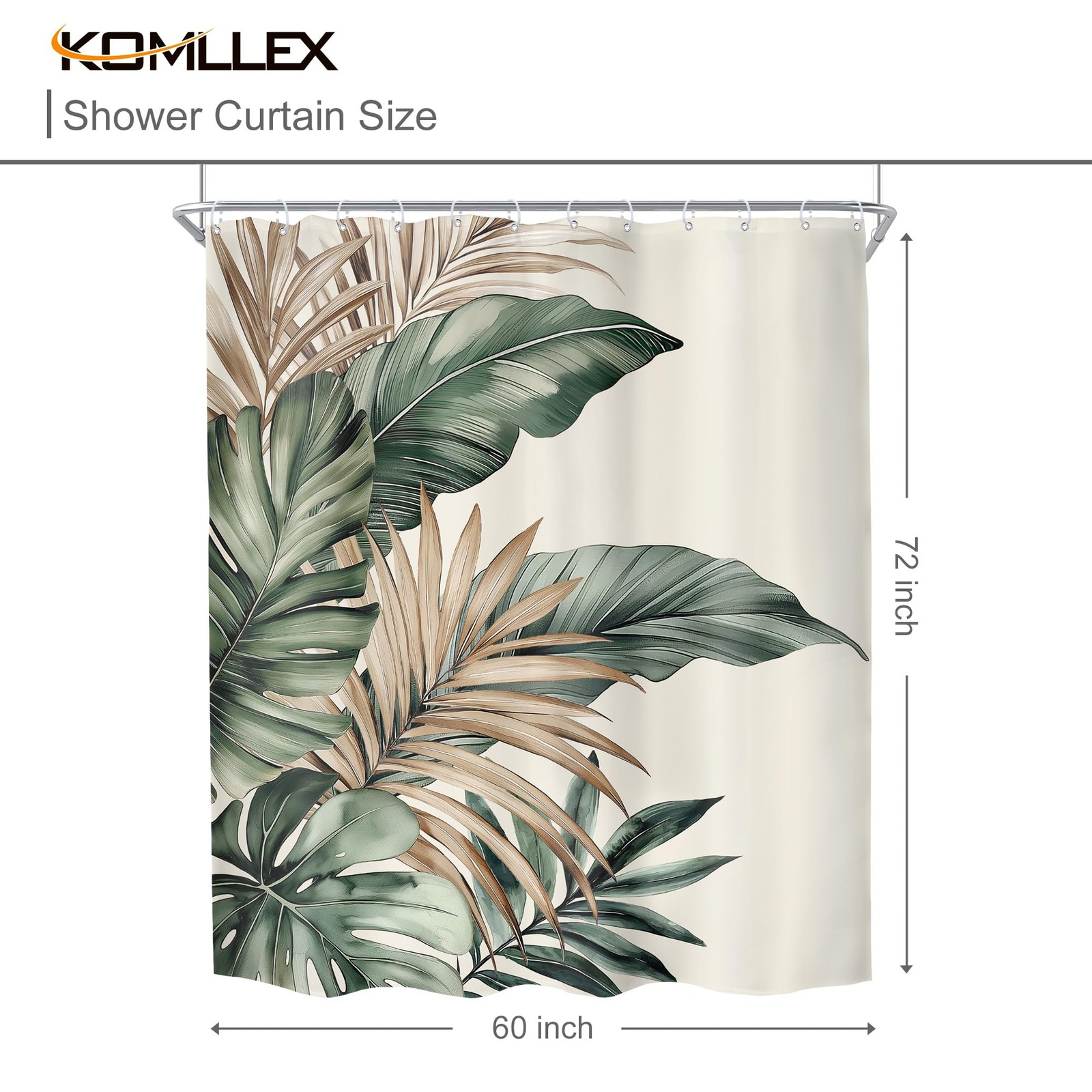 Custom Printed Bath Curtain — custom printed polyester bath curtain detail view