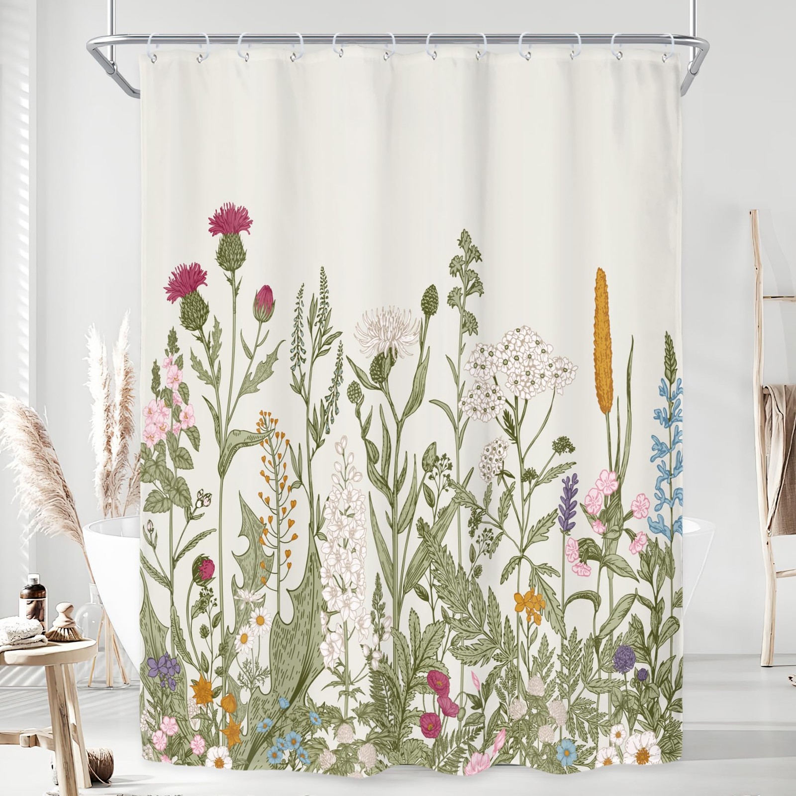 Custom Printed Bath Curtain — custom printed polyester bath curtain