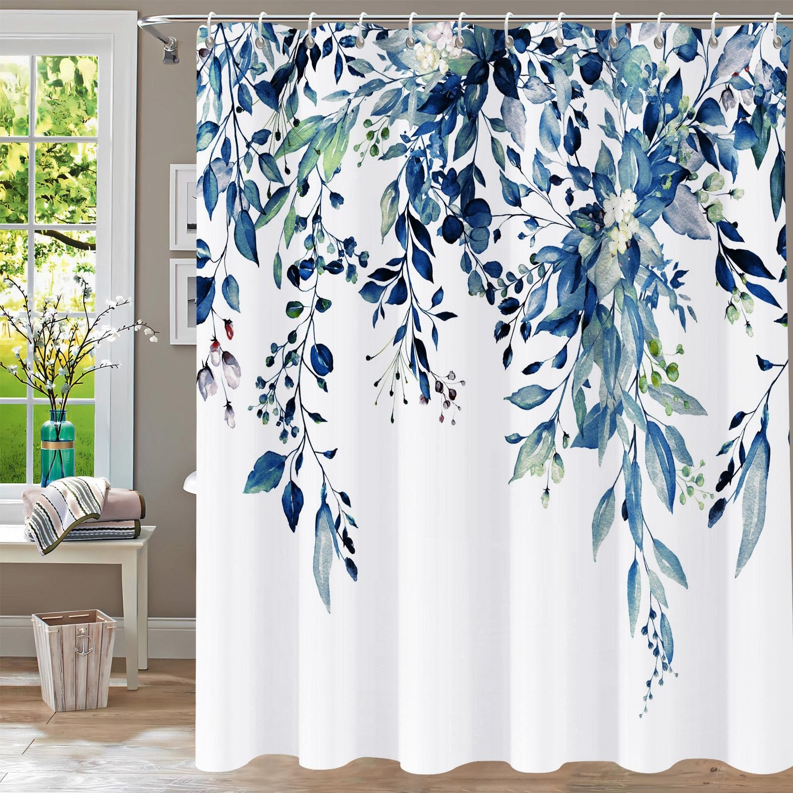 Custom Printed Bath Curtain — custom printed polyester bath curtain