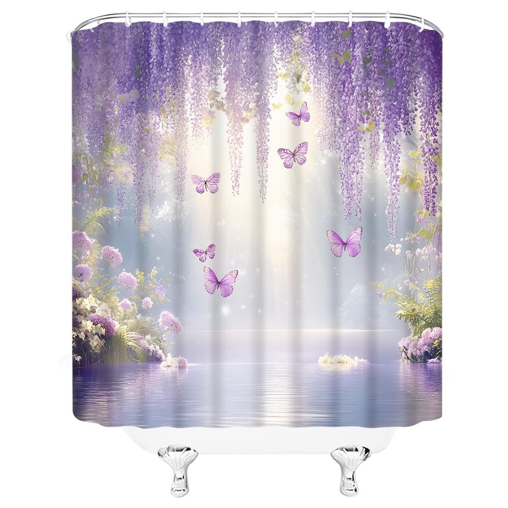 Custom Printed Bath Curtain — custom printed polyester bath curtain detail view