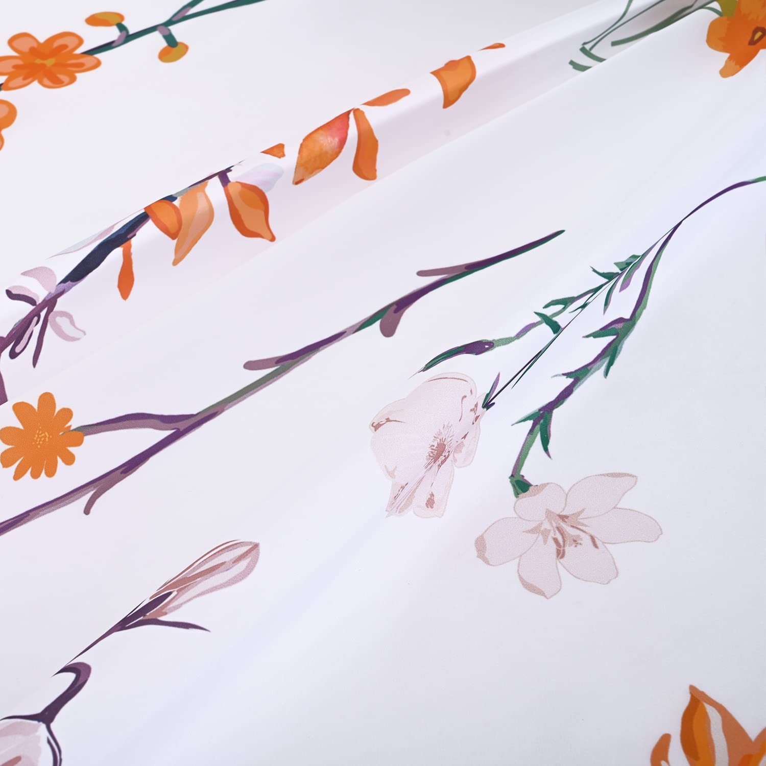 Custom Printed Bath Curtain — custom printed polyester bath curtain detail view