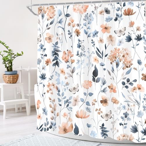 Custom Printed Bath Curtain — custom printed polyester bath curtain detail view