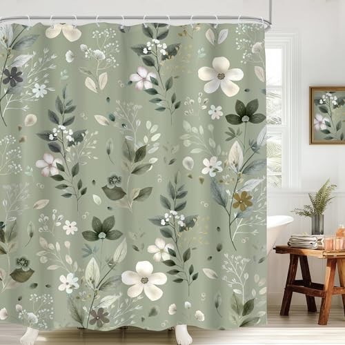 Custom Printed Bath Curtain — custom printed polyester bath curtain detail view