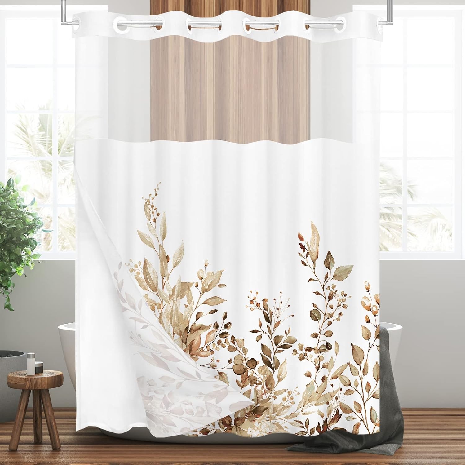 Custom Printed Bath Curtain — custom printed polyester bath curtain