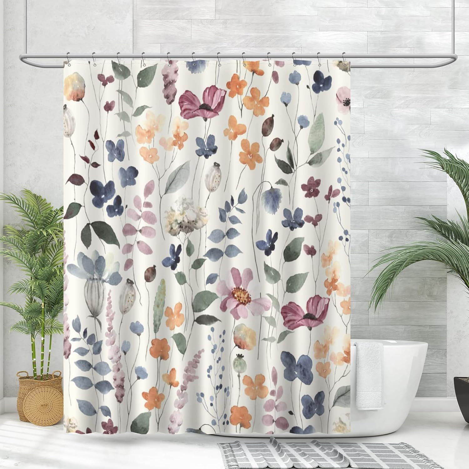 Custom Printed Bath Curtain — custom printed polyester bath curtain