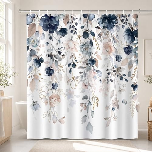 Custom Printed Bath Curtain — custom printed polyester bath curtain detail view