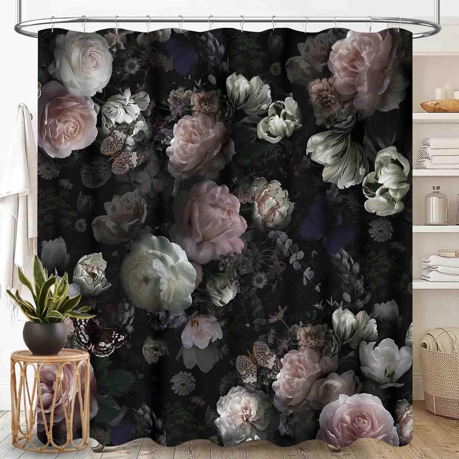 Custom Printed Bath Curtain — custom printed polyester bath curtain