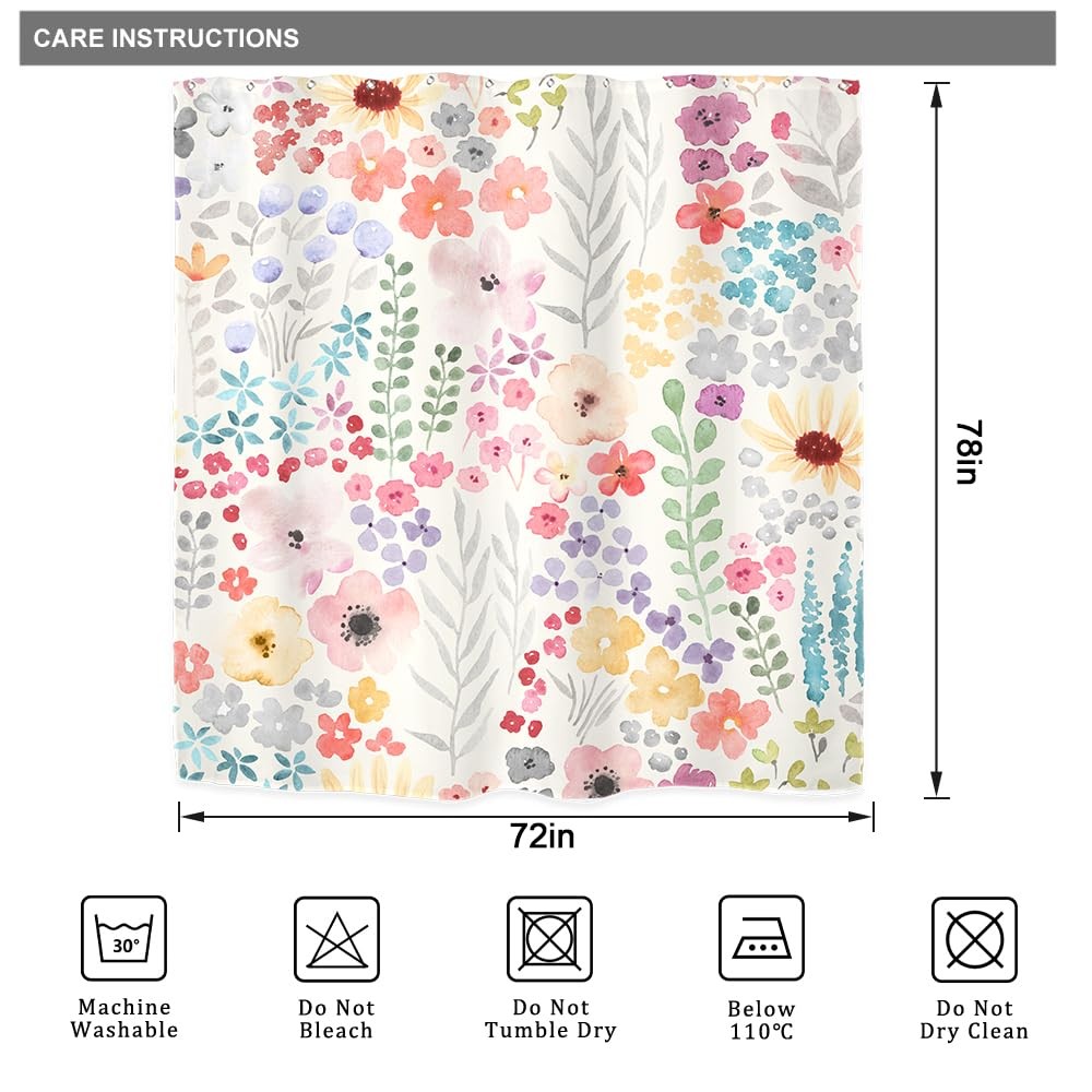 Custom Printed Bath Curtain — custom printed polyester bath curtain detail view