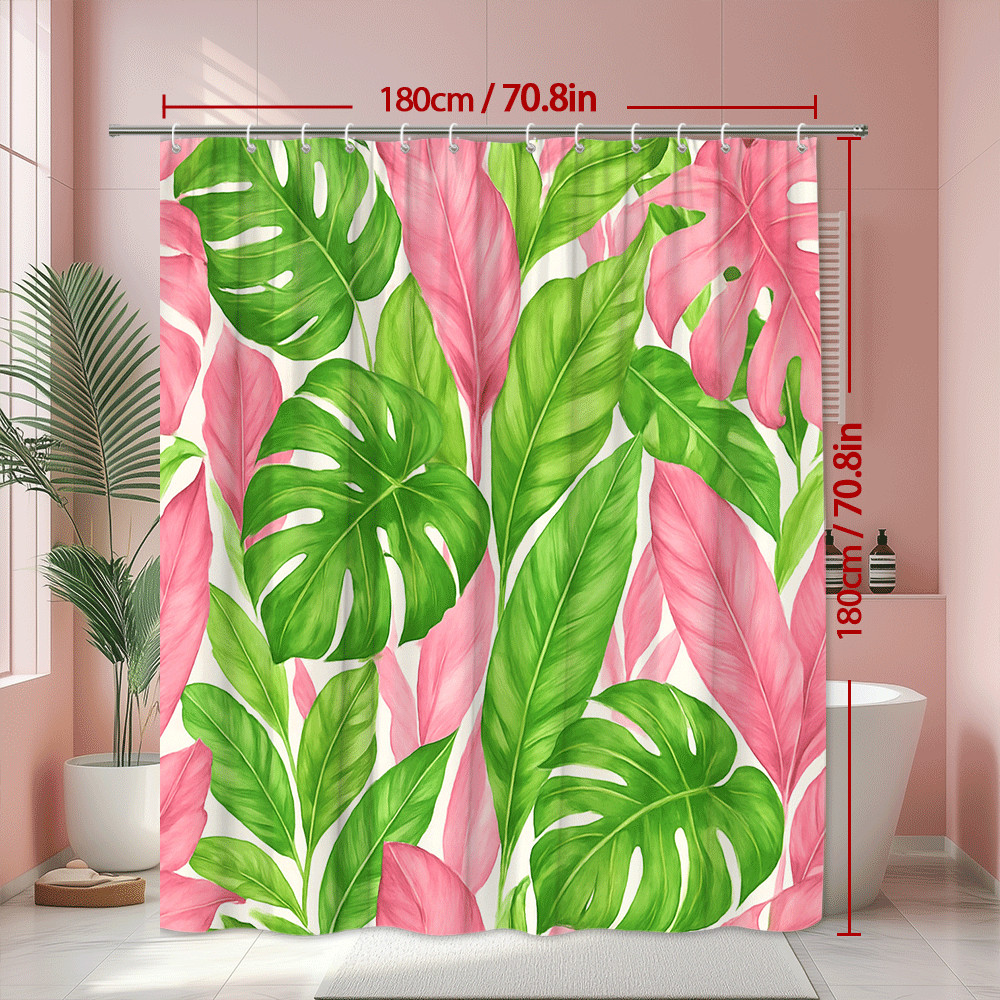 Custom Printed Bath Curtain — custom printed polyester bath curtain detail view