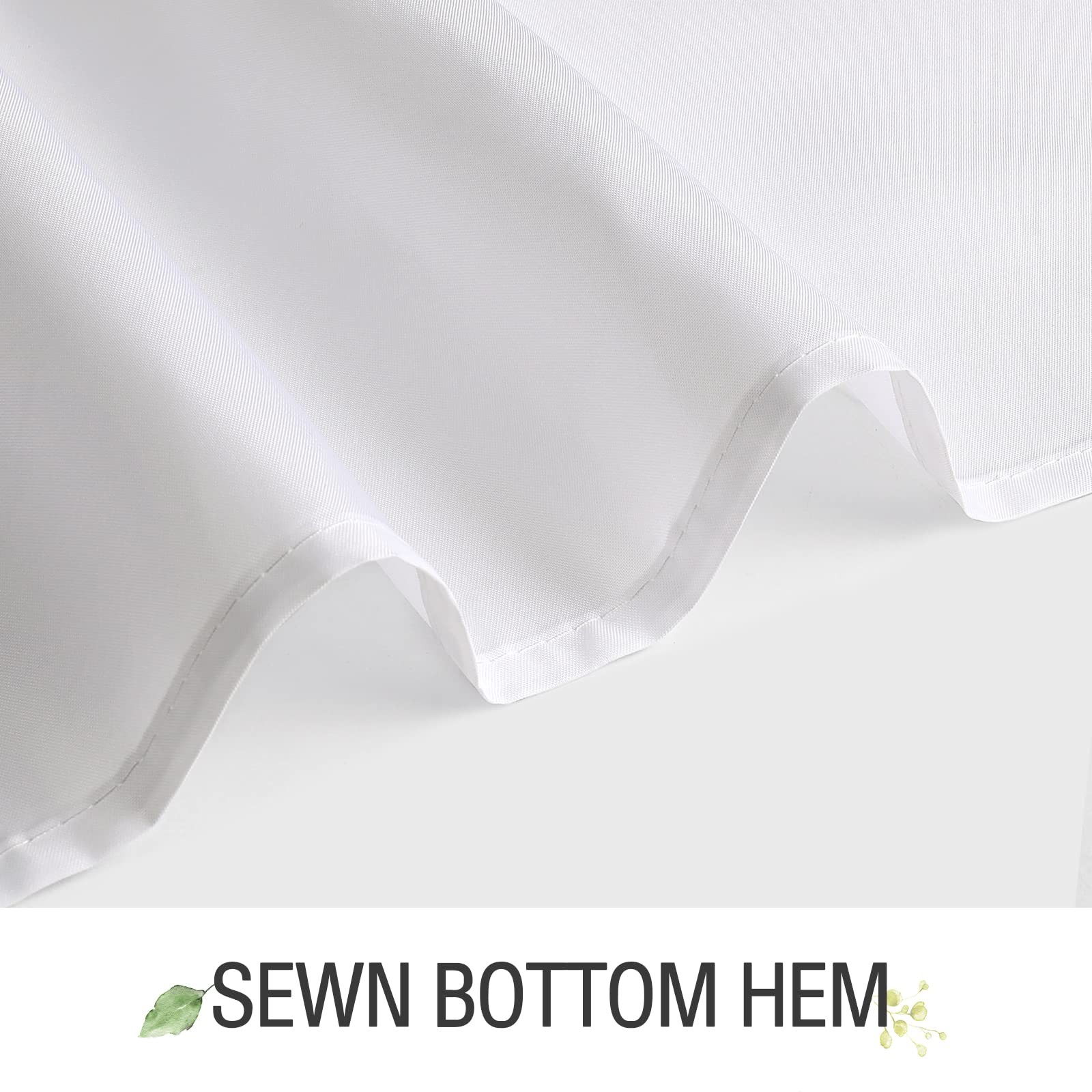 Custom Printed Bath Curtain — custom printed polyester bath curtain detail view