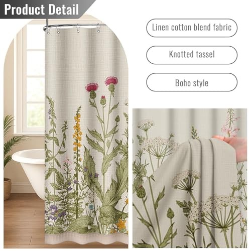 Custom Printed Bath Curtain — custom printed polyester bath curtain detail view