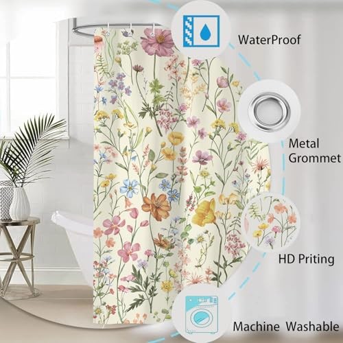 Custom Printed Bath Curtain — custom printed polyester bath curtain detail view