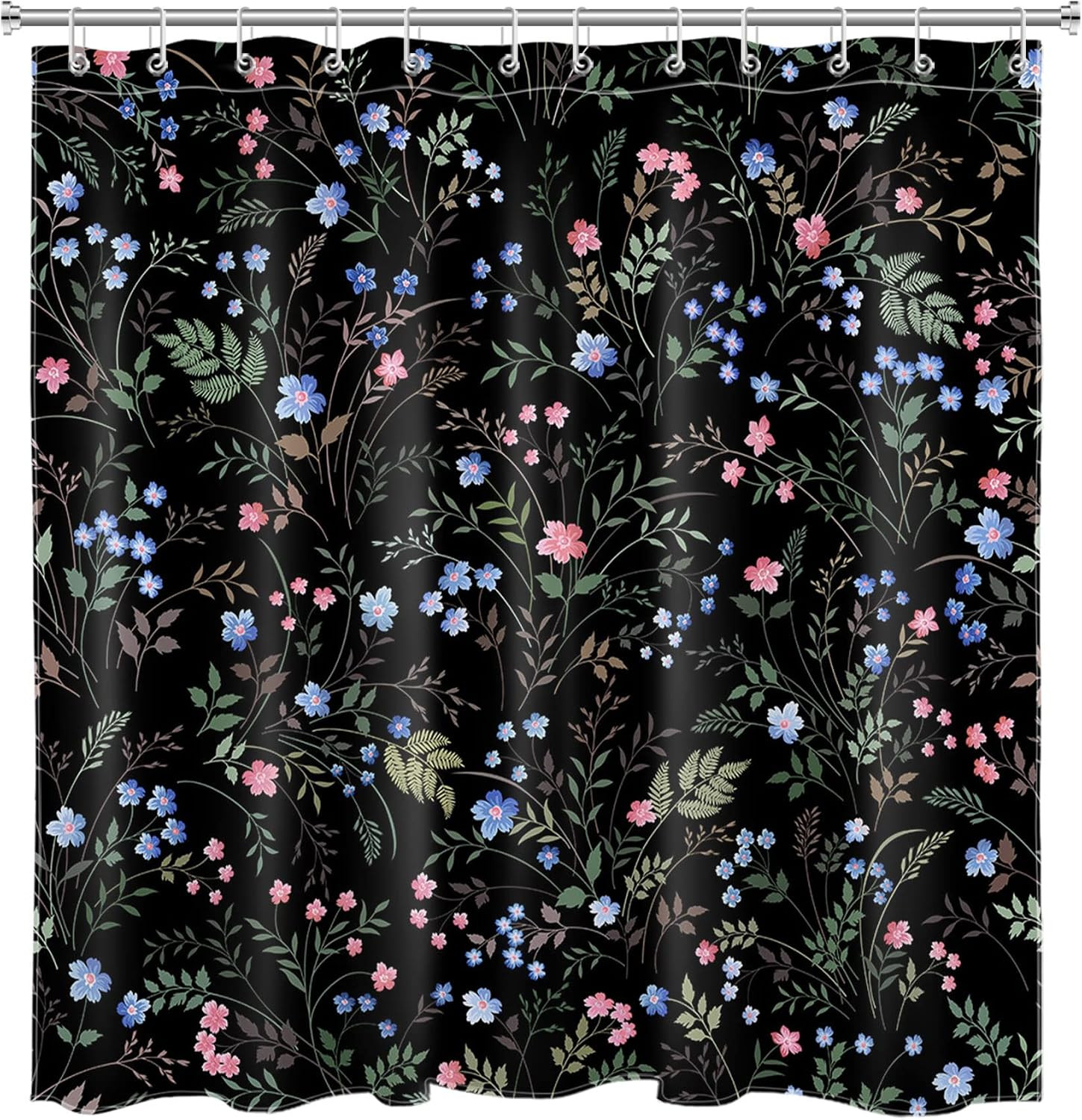 Custom Printed Bath Curtain — custom printed polyester bath curtain detail view