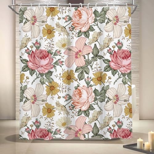 Custom Printed Bath Curtain — custom printed polyester bath curtain detail view