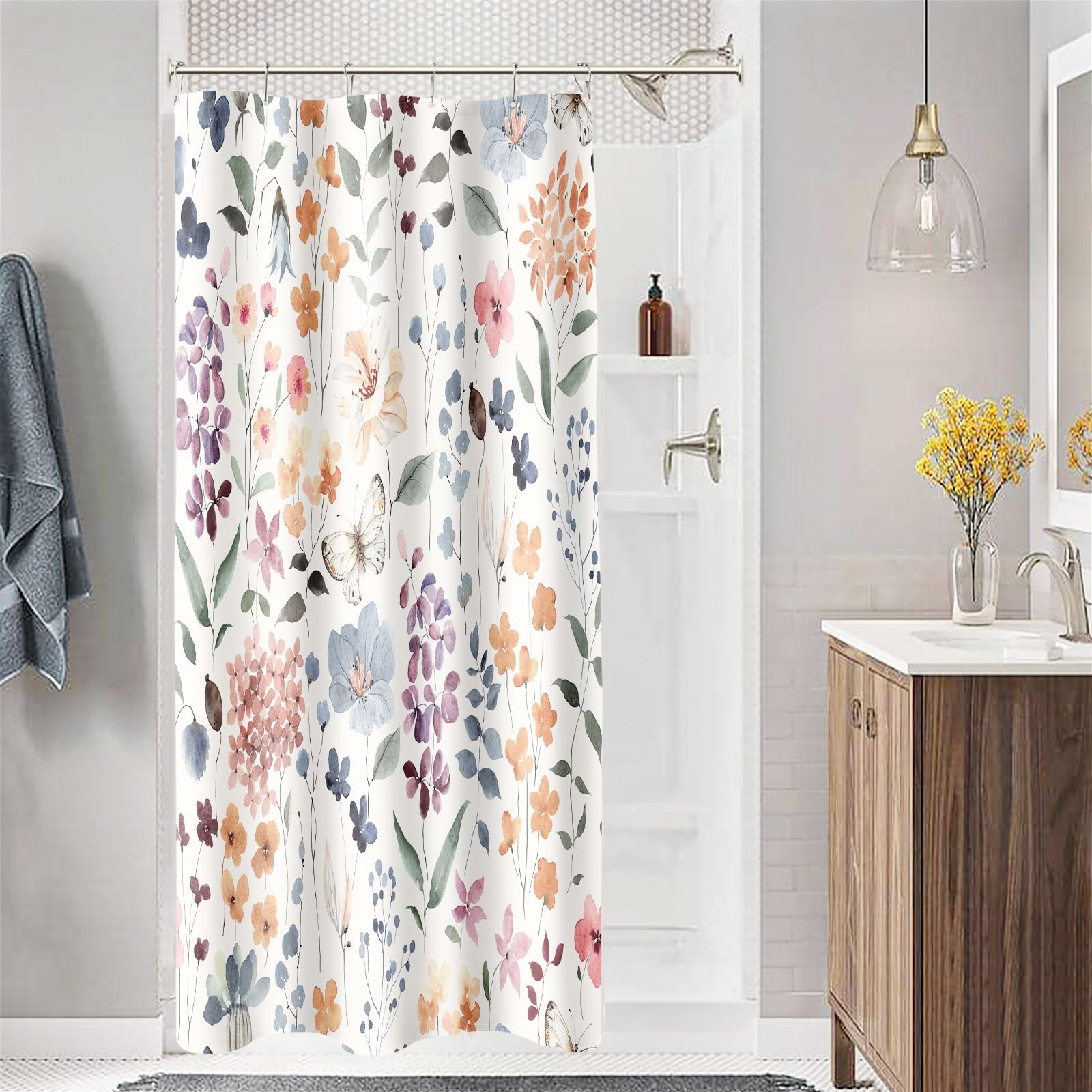 Custom Printed Bath Curtain — custom printed polyester bath curtain