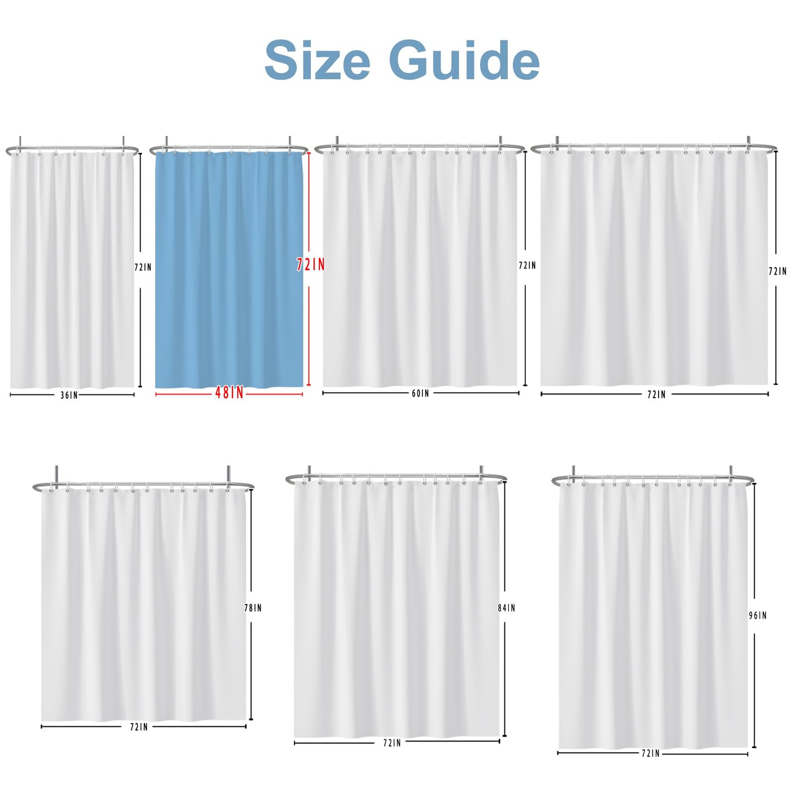Custom Printed Bath Curtain — custom printed polyester bath curtain detail view