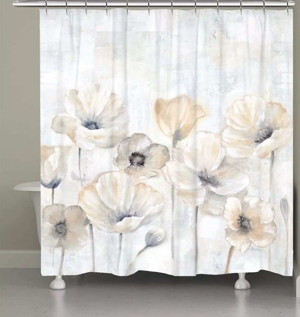 Custom Printed Bath Curtain — custom printed polyester bath curtain