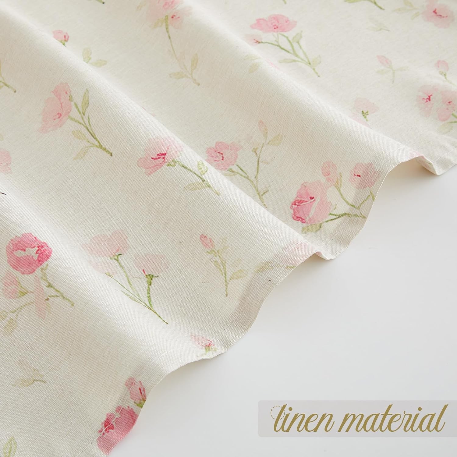 Custom Printed Bath Curtain — custom printed polyester bath curtain detail view