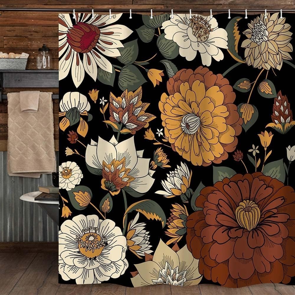 Custom Printed Bath Curtain — custom printed polyester bath curtain detail view