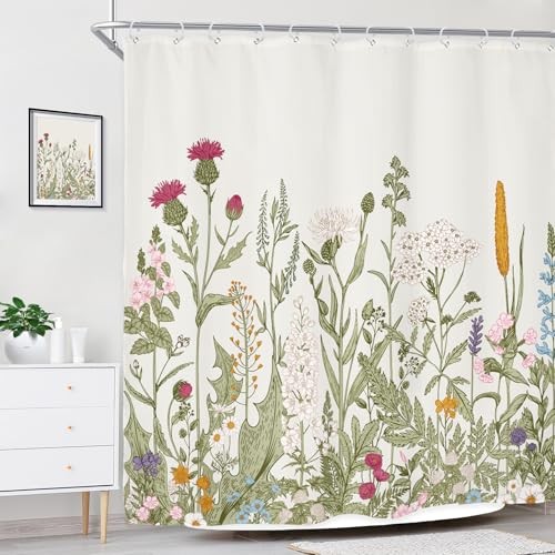 Custom Printed Bath Curtain — custom printed polyester bath curtain detail view