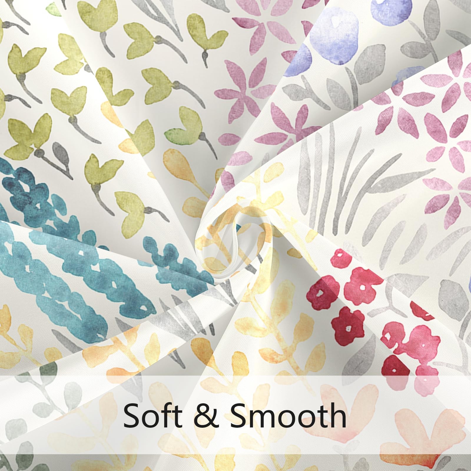 Custom Printed Bath Curtain — custom printed polyester bath curtain detail view