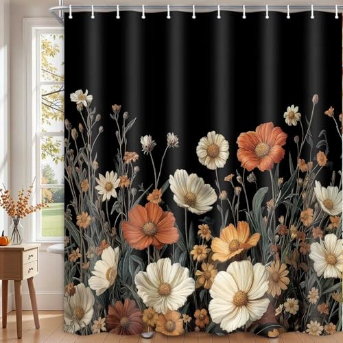 Custom Printed Bath Curtain — custom printed polyester bath curtain detail view
