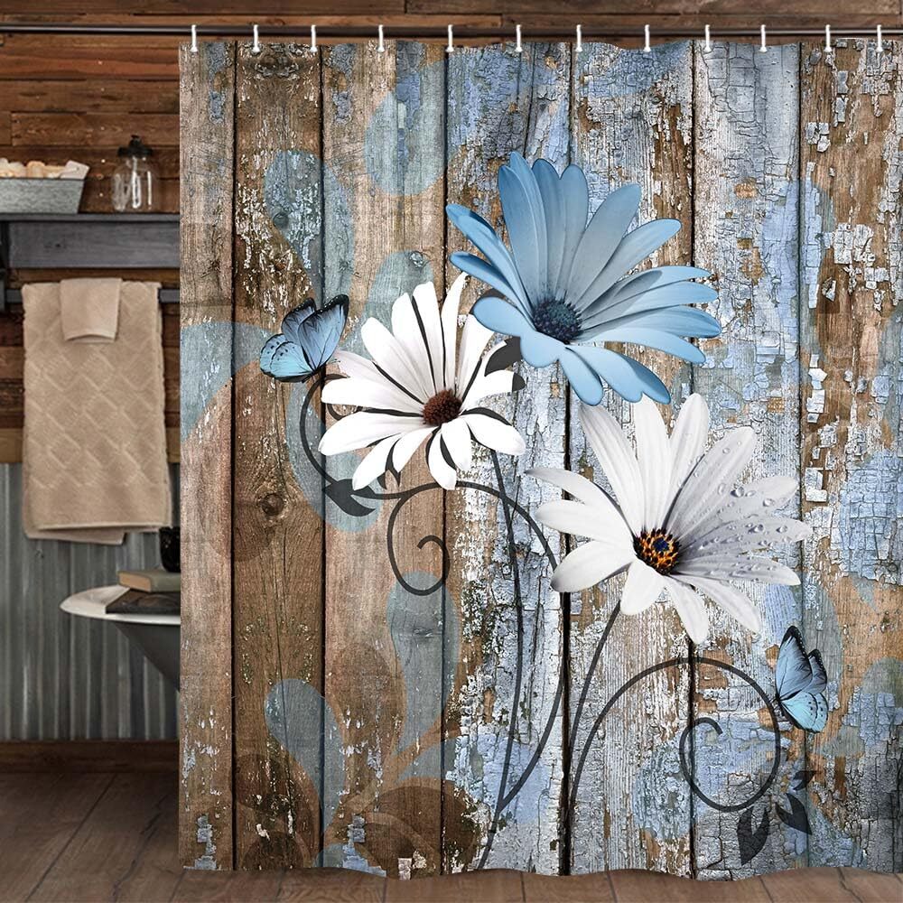 Custom Printed Bath Curtain — custom printed polyester bath curtain detail view