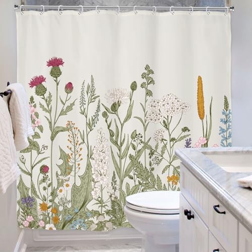 Custom Printed Bath Curtain — custom printed polyester bath curtain detail view