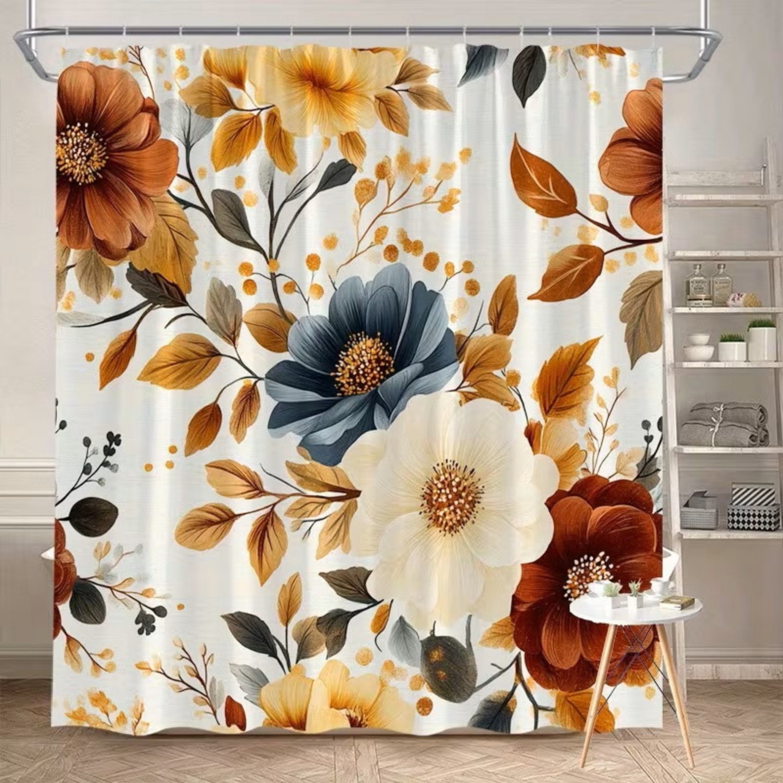 Custom Printed Bath Curtain — custom printed polyester bath curtain