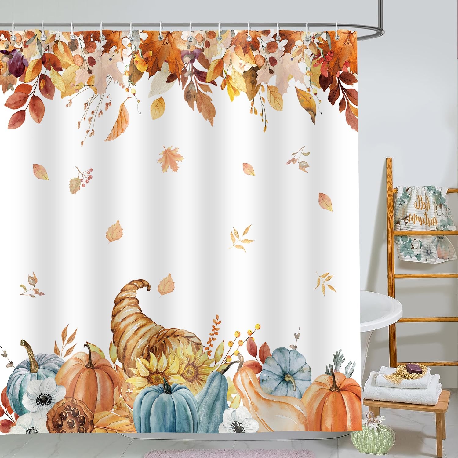 Custom Printed Bath Curtain — custom printed polyester bath curtain