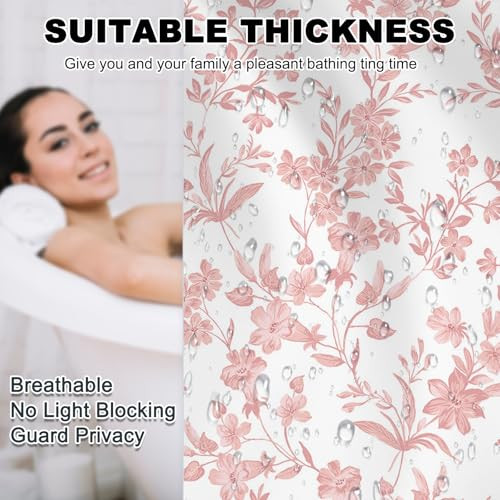 Custom Printed Bath Curtain — custom printed polyester bath curtain detail view