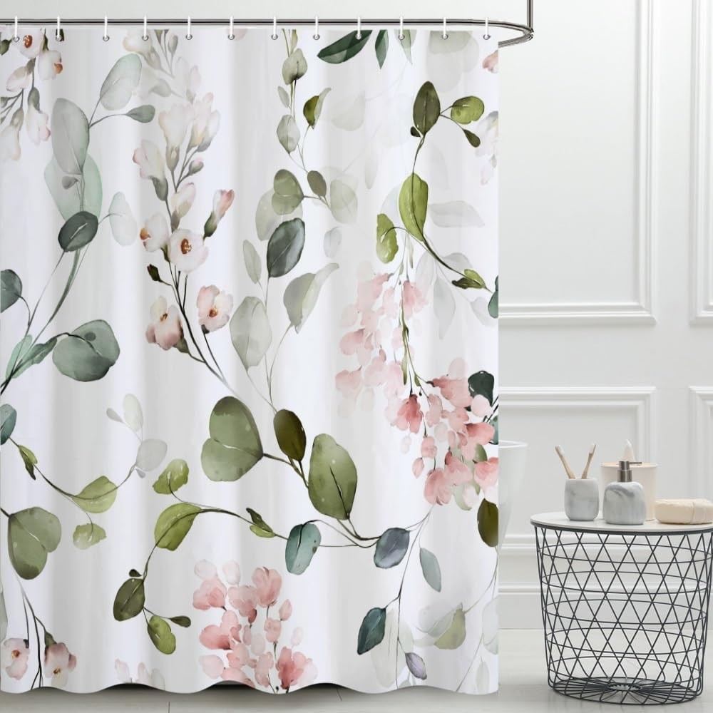 Custom Printed Bath Curtain — custom printed polyester bath curtain