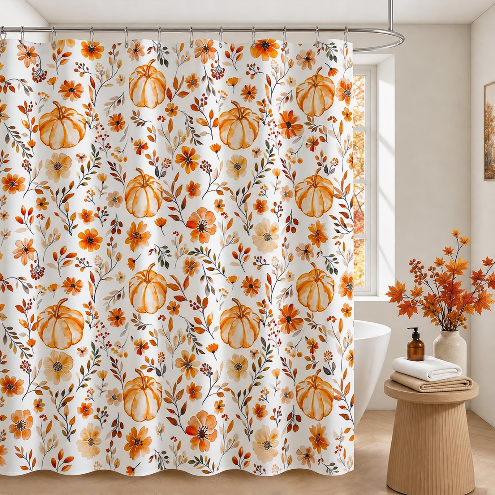 Custom Printed Bath Curtain — custom printed polyester bath curtain