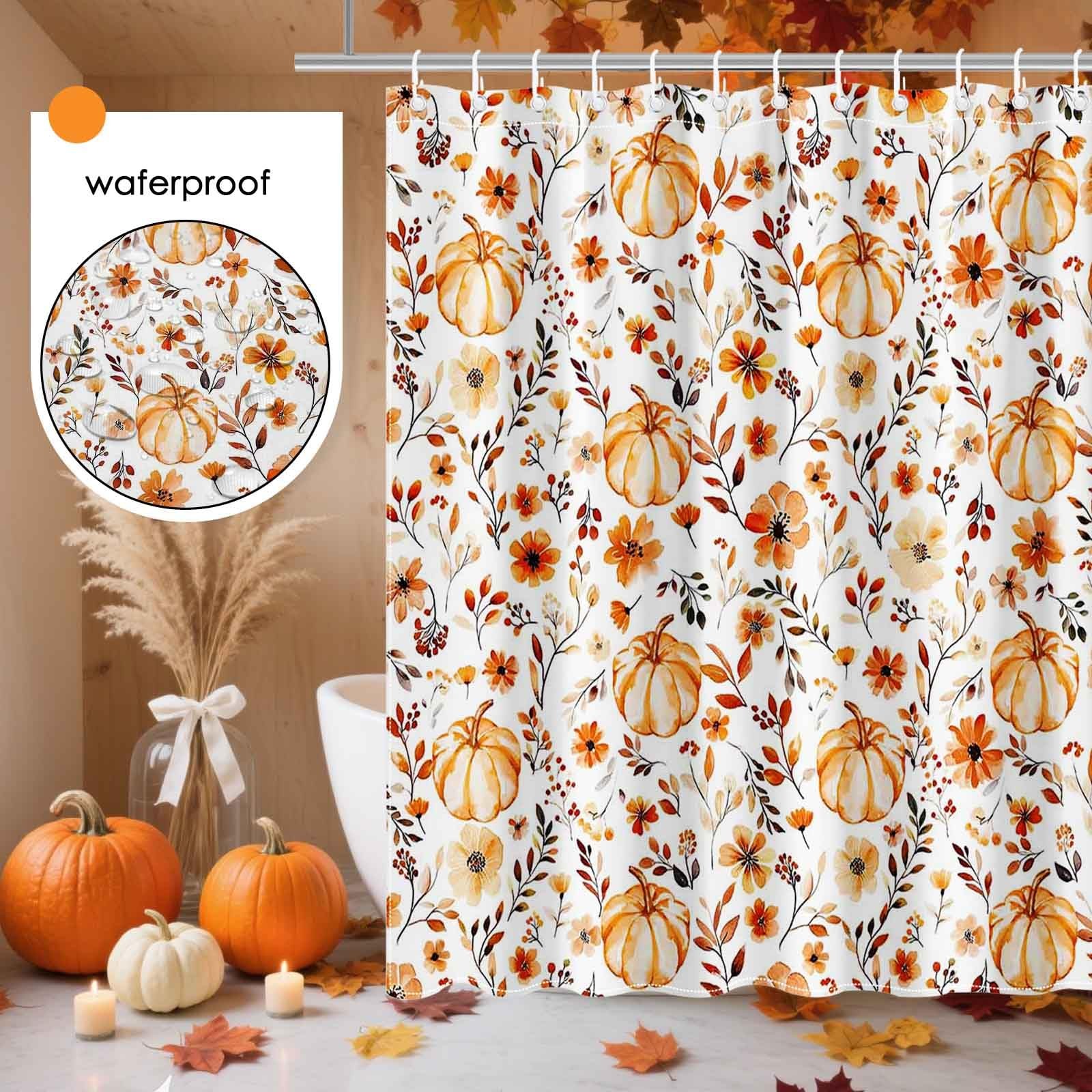 Custom Printed Bath Curtain — custom printed polyester bath curtain detail view