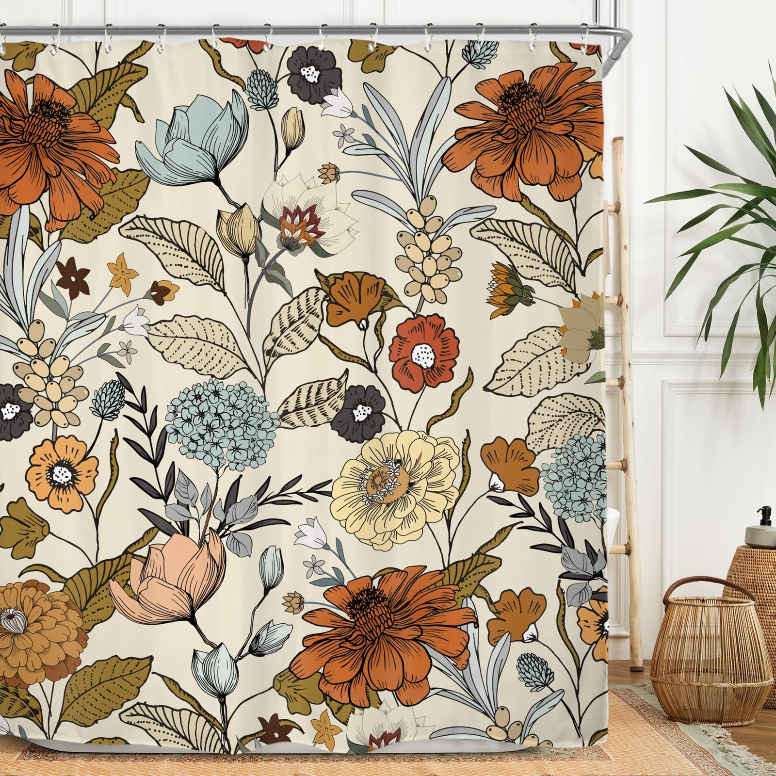 Custom Printed Bath Curtain — custom printed polyester bath curtain