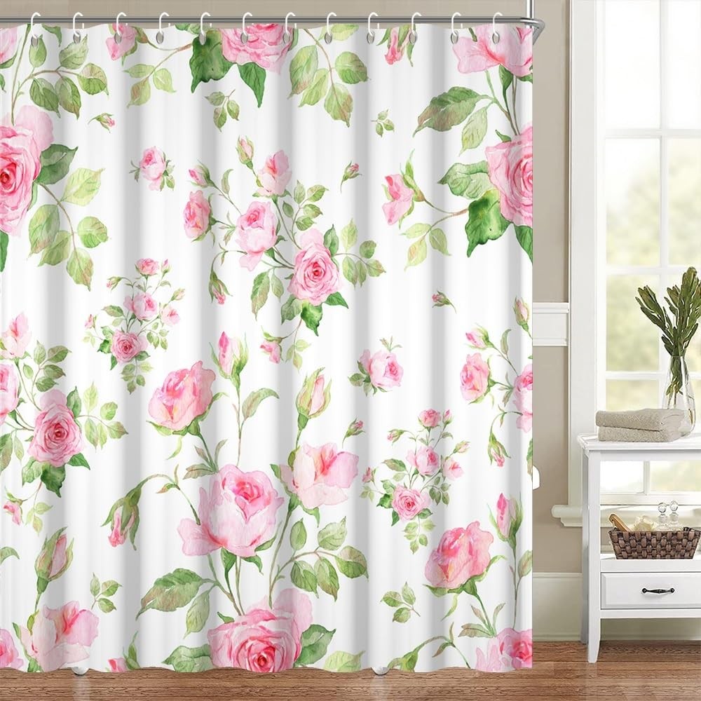Custom Printed Bath Curtain — custom printed polyester bath curtain
