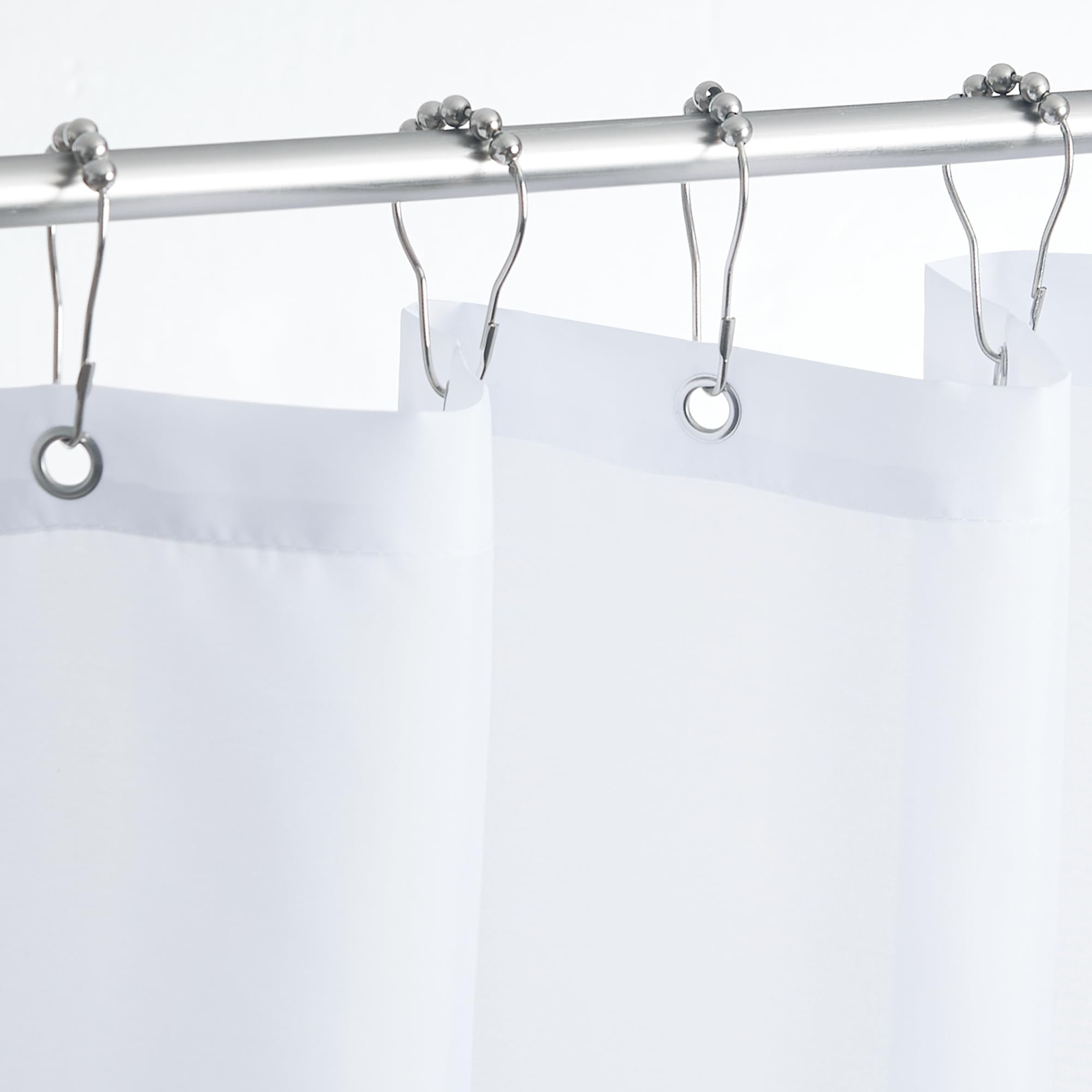 Custom Printed Bath Curtain — custom printed polyester bath curtain detail view